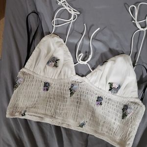 Forever 21 embroidered floral cami